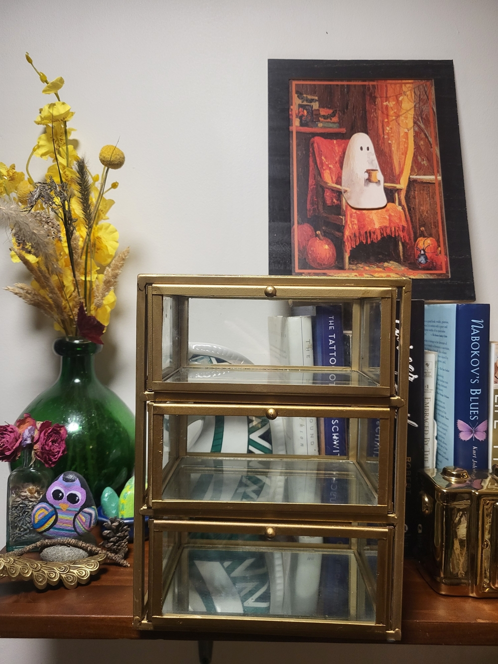 Gold Glass 3-Tier Display Organizer - Home Storage & Organization
